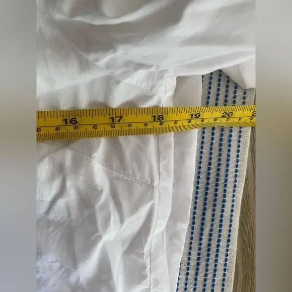 Marysia Resort Blouse White Three-Quarter Sleeve with V-Neck Sz Small - Picture 8 of 15